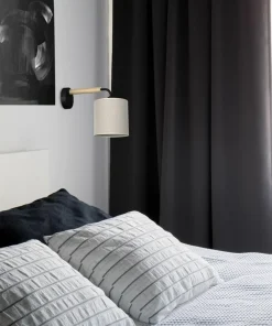 Lampa ścienna z szarym, wąskim abażurem MLP7450 z serii ATLANTA | Kaja Oświetlen*Sklep Kaja Best