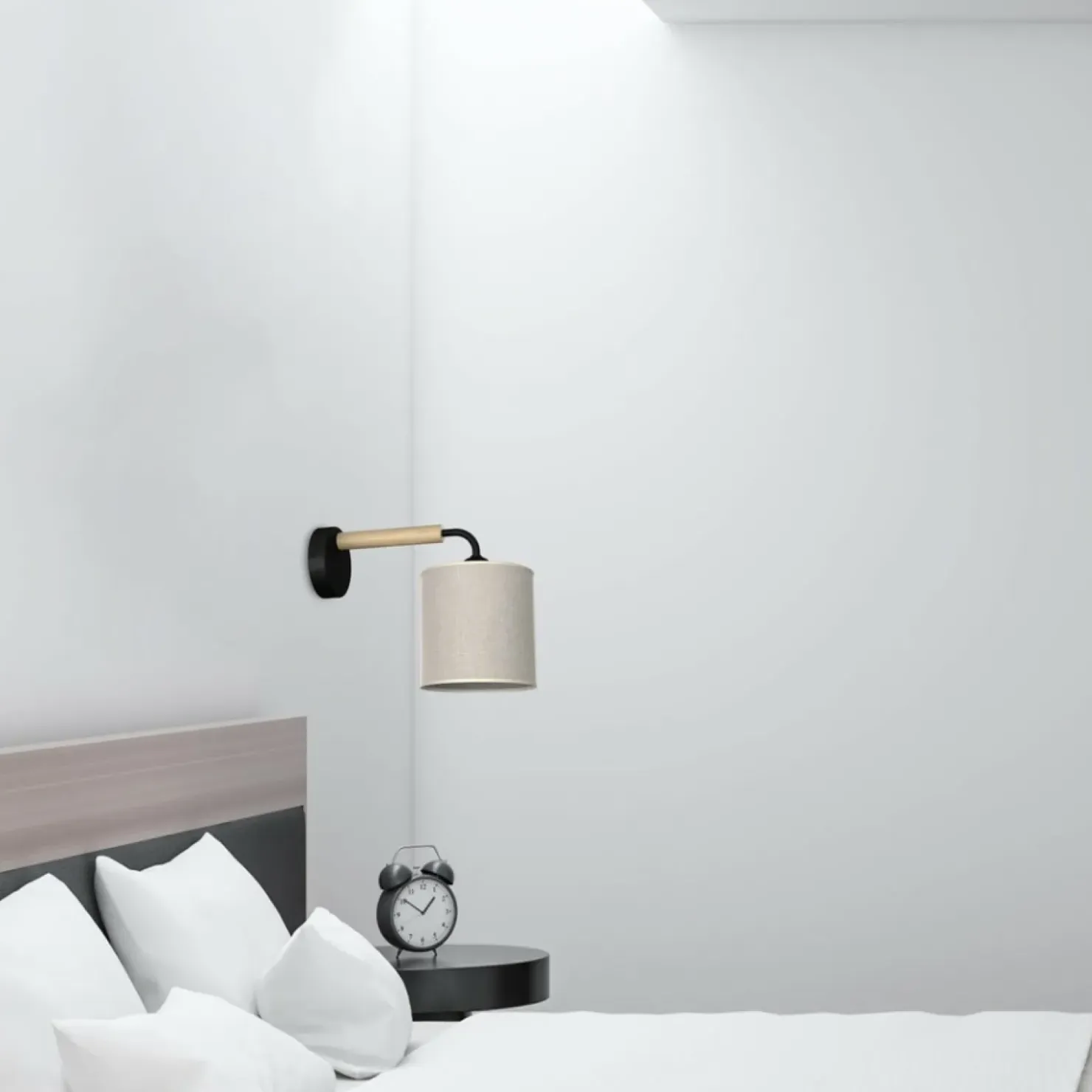 Lampa ścienna z szarym, wąskim abażurem MLP7450 z serii ATLANTA | Kaja Oświetlen*Sklep Kaja Best