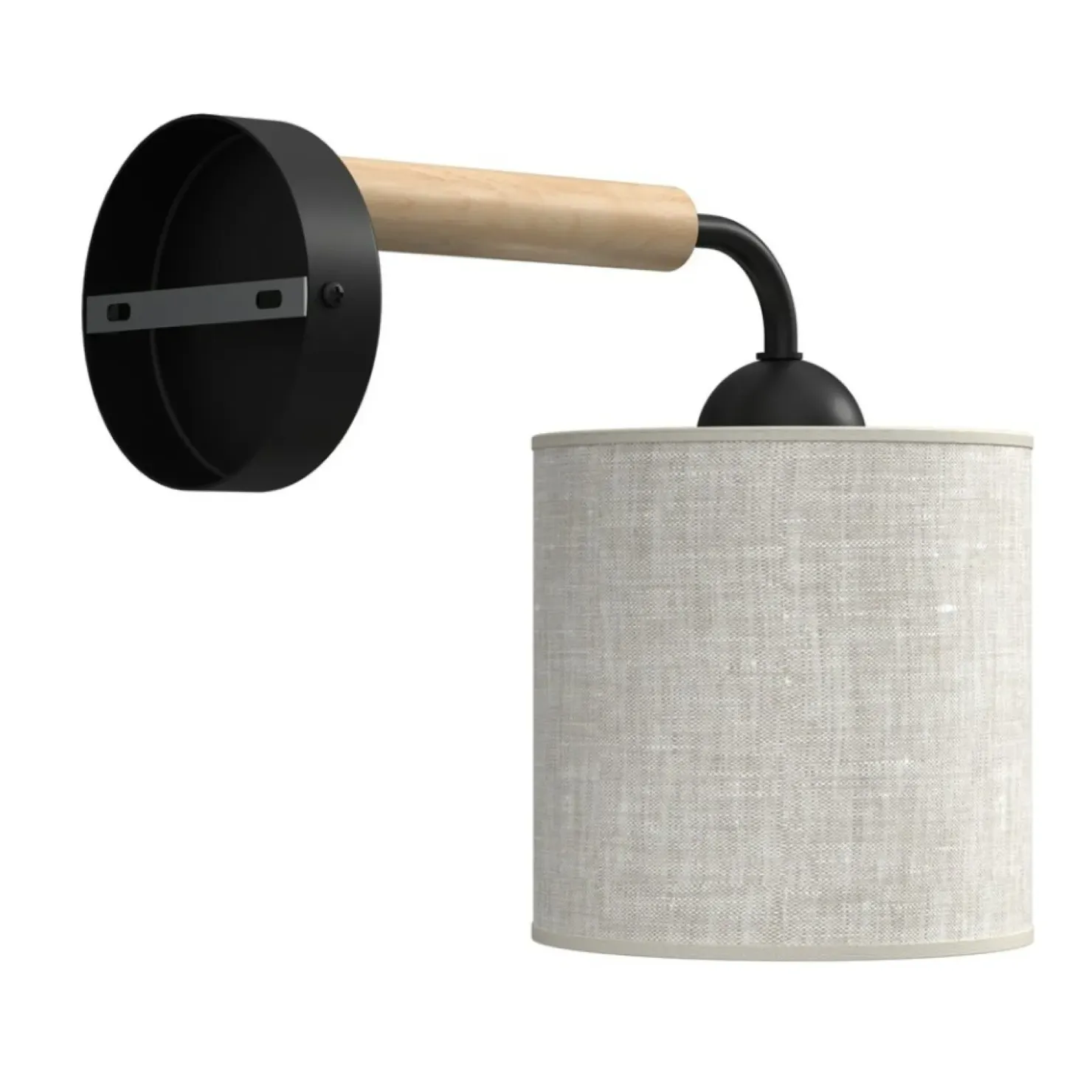 Lampa ścienna z szarym, wąskim abażurem MLP7450 z serii ATLANTA | Kaja Oświetlen*Sklep Kaja Best