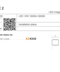 Lampa ścienna zewnętrzna elewacyjna LED AZ4342 ARBAX | Kaja*Sklep Kaja Discount