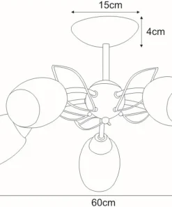 Lampa do nowoczesnego salonu K-JSL-6093/5 CHR XENA | Kaja Oświetlenie*Sklep Kaja Best
