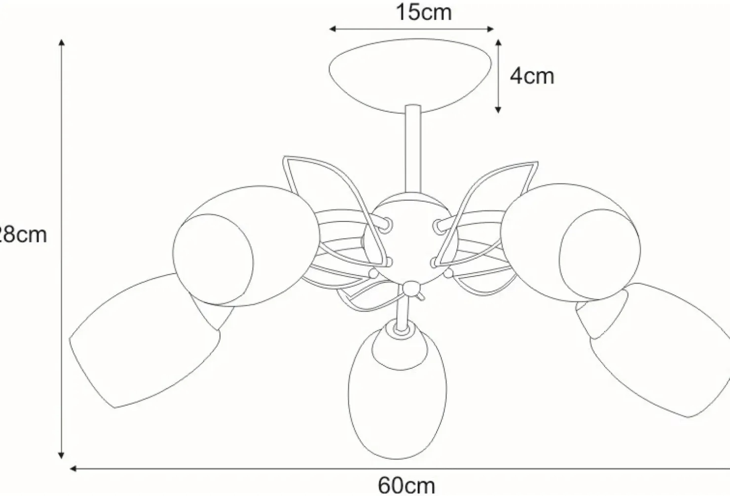 Lampa do nowoczesnego salonu K-JSL-6093/5 CHR XENA | Kaja Oświetlenie*Sklep Kaja Best