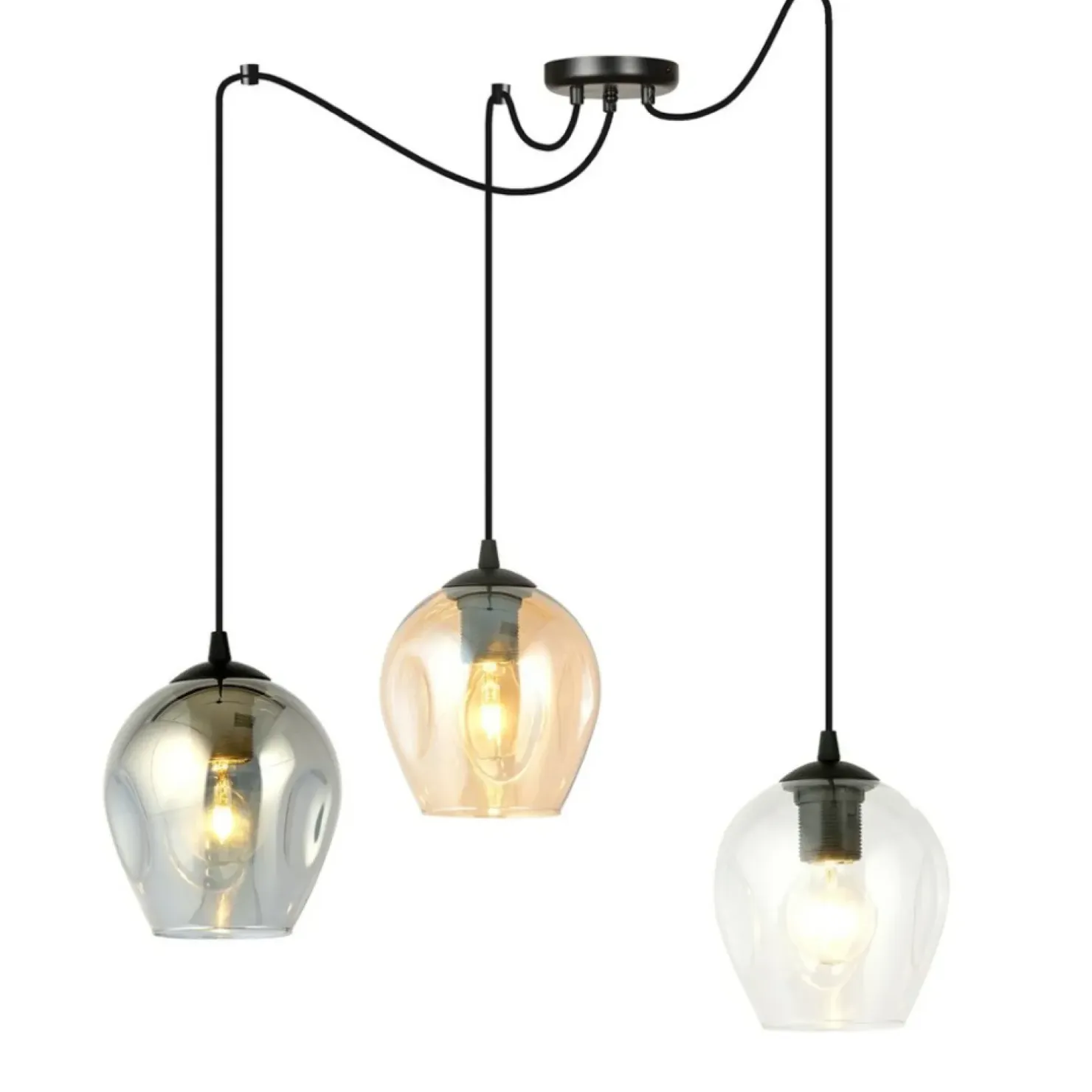 Store Sklep Kaja Lampa do podwieszania z kolorowymi kloszami 759/3 LEVEL | Kaja