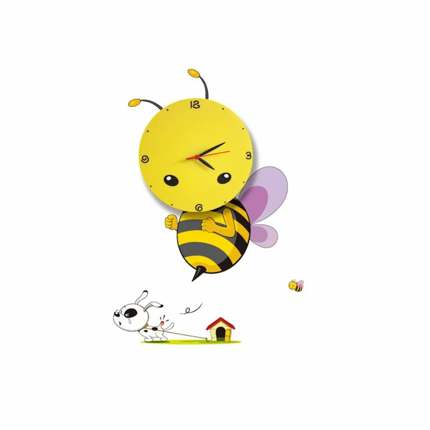 Lampa dziecięca na ścianę z zegarkiem ML145 BEE | Kaja Oświetlenie*Sklep Kaja Discount