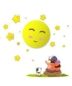 Lampa dziecięca ze światłem LED i naklejkami ML062 SUN | Kaja*Sklep Kaja Online