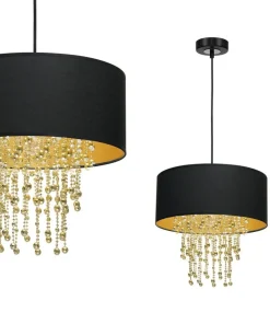 Lampa glamour w kolorze czerni i złota MLP6441 z serii ALMERIA | Kaja Oświetleni*Sklep Kaja Store