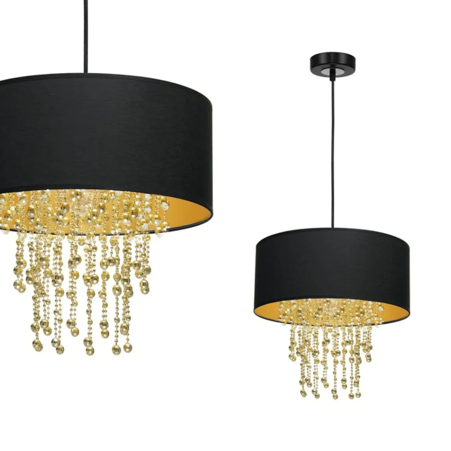Lampa glamour w kolorze czerni i złota MLP6441 z serii ALMERIA | Kaja Oświetleni*Sklep Kaja Store