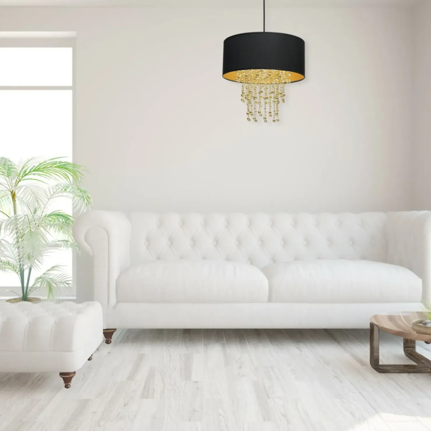 Lampa glamour w kolorze czerni i złota MLP6441 z serii ALMERIA | Kaja Oświetleni*Sklep Kaja Store
