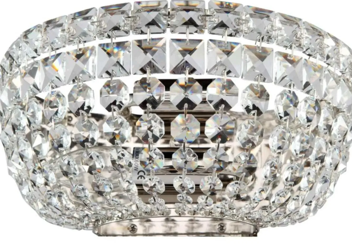 Lampa glamour z kryształkami DIA100-WL-02-N BASFOR | Kaja Oświetlenie*Sklep Kaja New