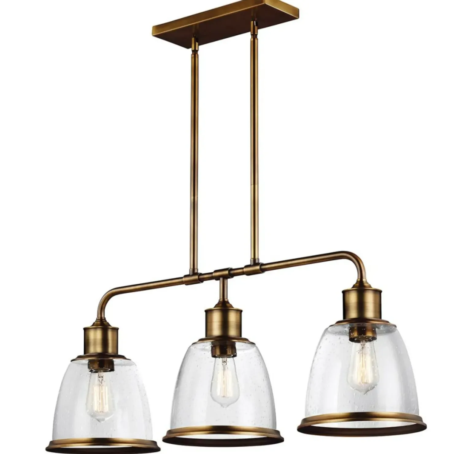 Lampa, kolor postarzanego mosiądzu FE-HOBSON-3P-AB z serii HOBSON*Sklep Kaja Best