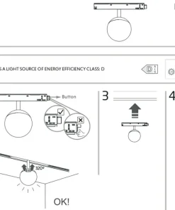 Lampa kula do szyny magnetycznej 1F 10647 LVM LID LED | Kaja*Sklep Kaja Hot