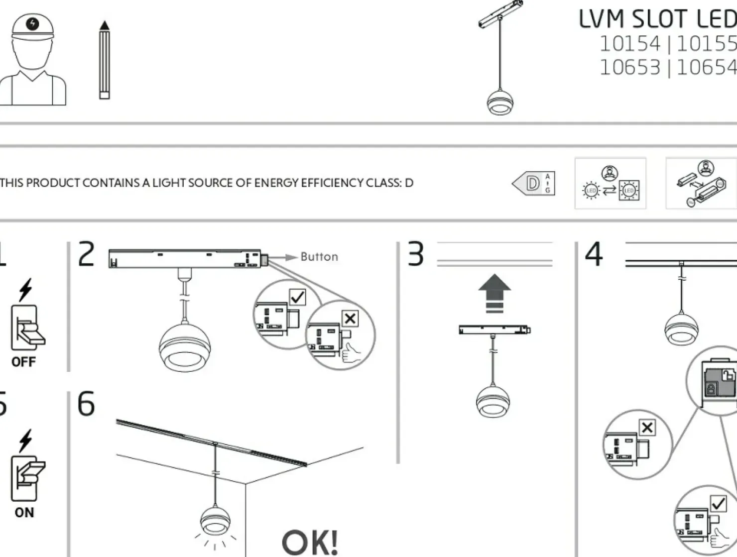 Lampa LED do szyny magnetycznej 1F 10155 LVM SLOT LED | Kaja*Sklep Kaja Store