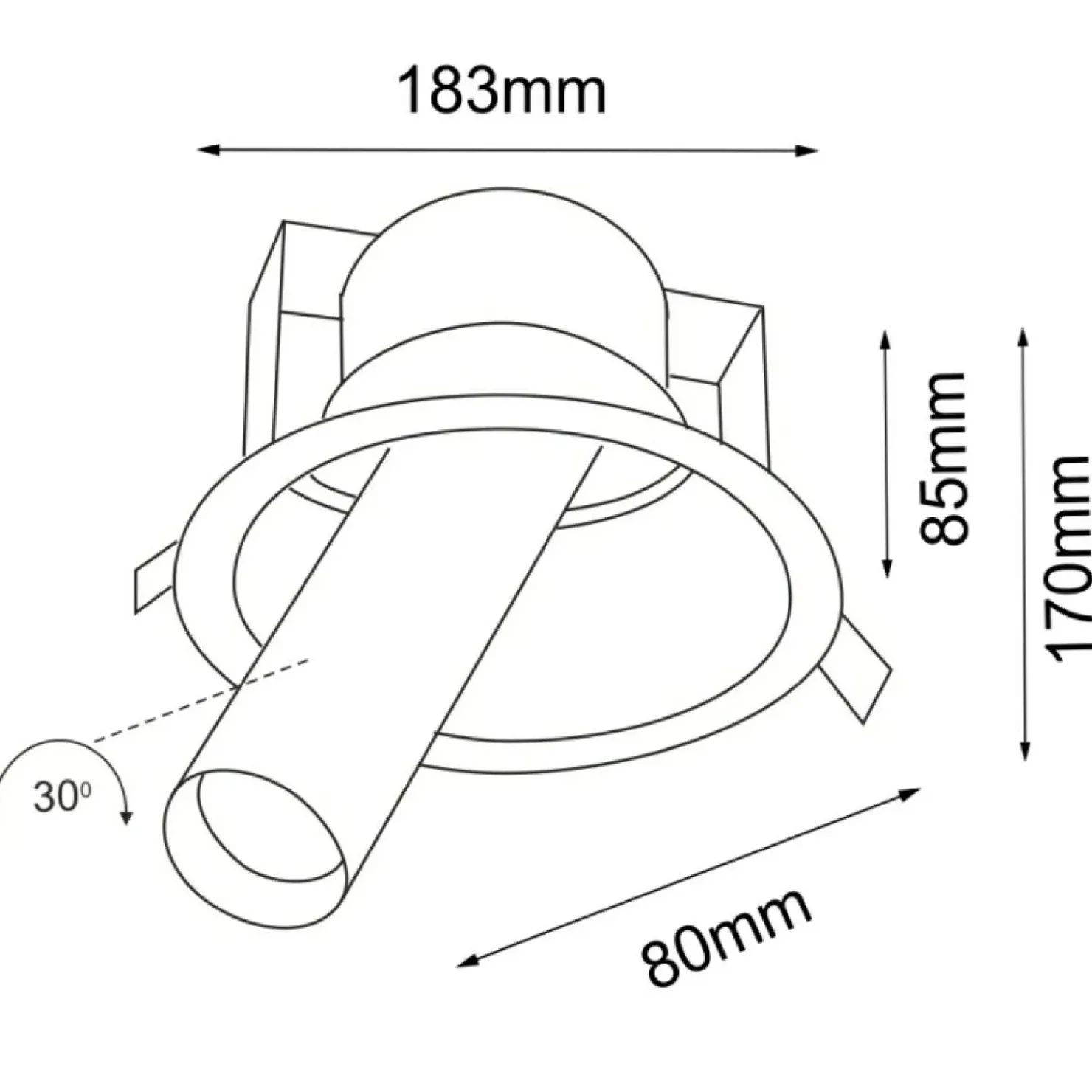 Lampa mocowana podtynkowo - tuba GU10 ANT 7806 YAKUMO | Kaja*Sklep Kaja Best Sale