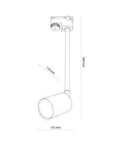 Lampa na wysięgniku, reflektor do listwy 1-fazowej TK 4920 TRACER | Kaja*Sklep Kaja Best