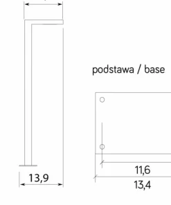 Lampa ogrodowa do oświetlenia podjazdu KR-580 z serii KARO | Kaja Oświetlenie*Sklep Kaja Cheap