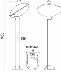 Lampa ogrodowa do oświetlenia podjazdu, gwint E27 TAO 2 z serii TAO | Kaja Oświe*Sklep Kaja Flash Sale