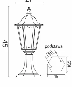 Lampa ogrodowa, jeden punkt światła K 4011/1/M z serii RETRO MIDI | Kaja Oświetl*Sklep Kaja New