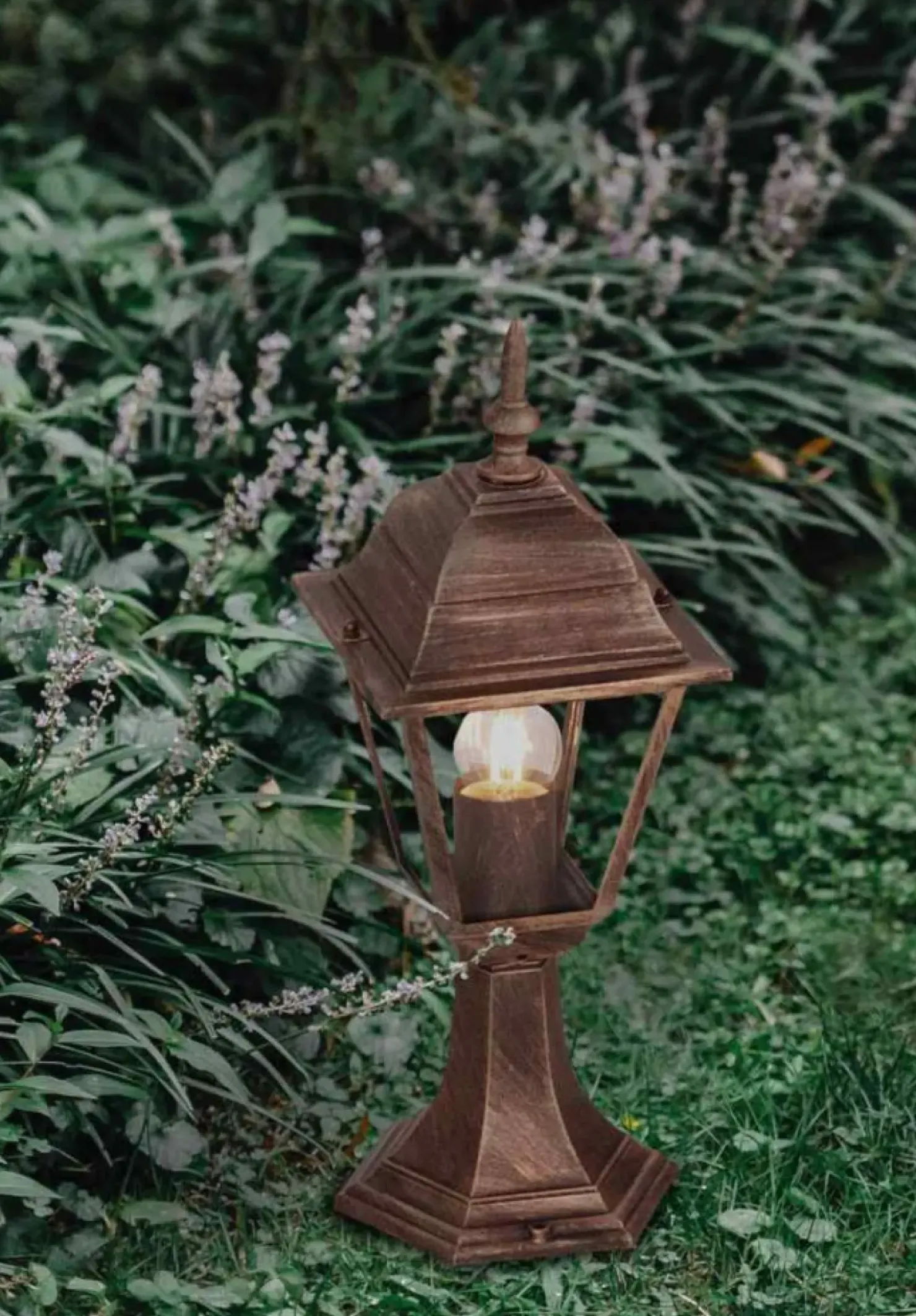 Lampa ogrodowa K-5019S/N - czarno-złoty*Sklep Kaja Cheap