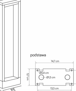 Lampa ogrodowa o wysokości 80cm, ledowa YB19502 z serii FORM | Kaja Oświetlenie*Sklep Kaja Sale