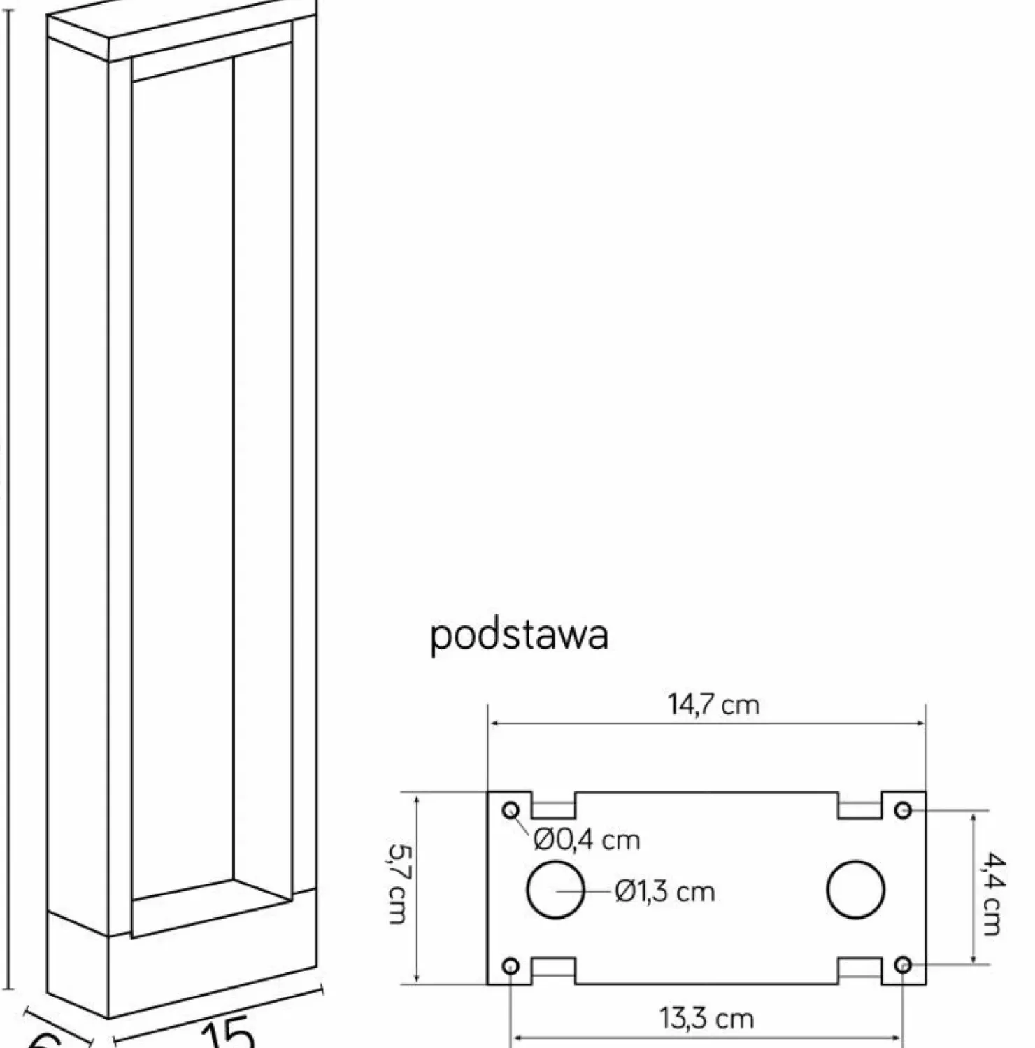 Lampa ogrodowa o wysokości 80cm, ledowa YB19502 z serii FORM | Kaja Oświetlenie*Sklep Kaja Sale