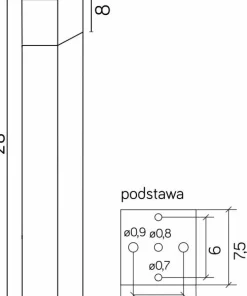Lampa ogrodowa, oświetlenie wjazdu do garażu CB-830 AL z serii CUBE | Kaja Oświe*Sklep Kaja Sale