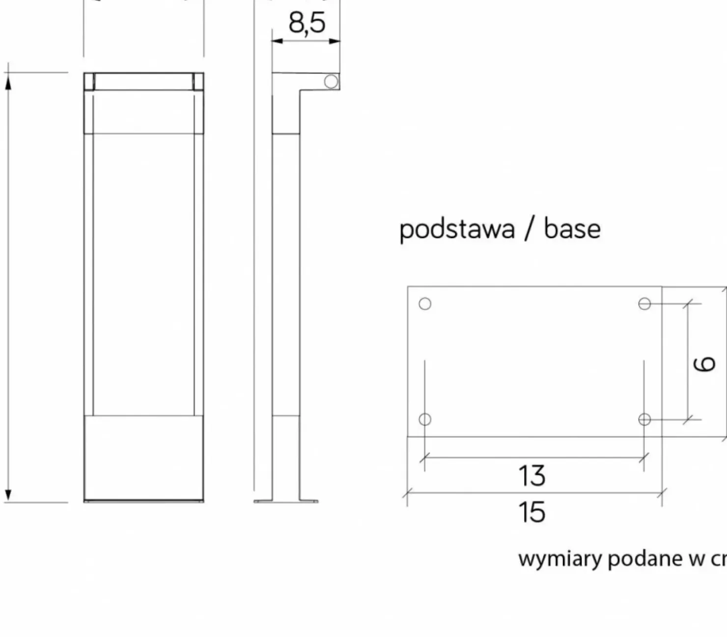 Lampa ogrodowa, regulacja kąta świecenia RT-580 z serii ROTA | Kaja Oświetlenie*Sklep Kaja Cheap