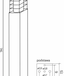 Lampa ogrodowa, kolor, wys. 75cm RADO II 1 AL z serii RADO II | Kaja Ośw*Sklep Kaja Sale