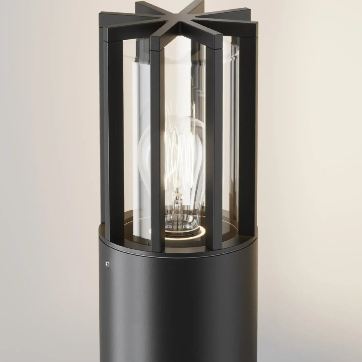 Lampa ogrodowa stojąca, czarny kolor O453FL-01GF z serii BARREL*Sklep Kaja Hot