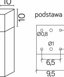 Lampa ogrodowa stojąca, kolor aluminium CB-MAX 400 AL z serii CUBE MAX | Kaja Oś*Sklep Kaja New