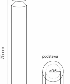 Lampa ogrodowa stojąca LED, oświetlenie podjazdu DL-750 z serii DELTA | Kaja Ośw*Sklep Kaja Shop
