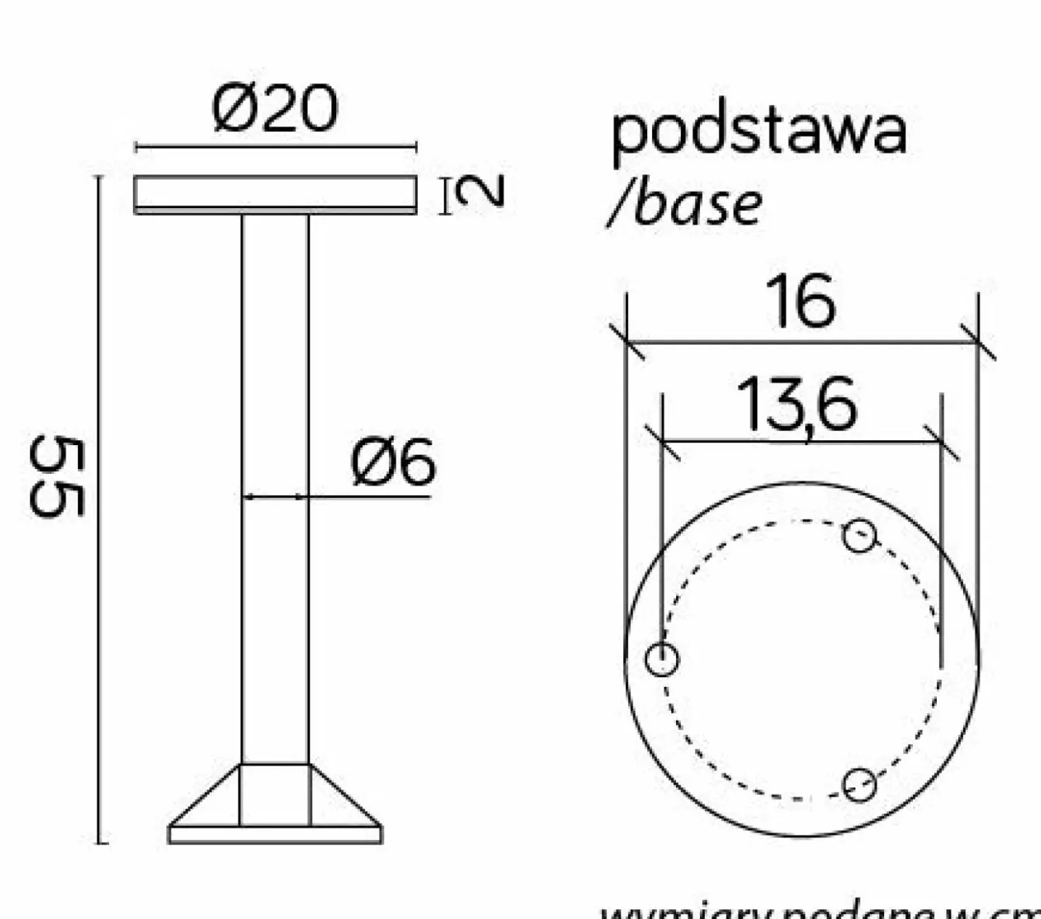 Lampa ogrodowa, słupek z wbudowanym LED-em RO-550 z serii RONDO | Kaja Oświetlen*Sklep Kaja Store