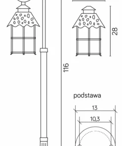 Lampa ogrodowa, uchwyt w kształcie ślimaka K 5002/2/R z serii TOLEDO | Kaja Oświ*Sklep Kaja Cheap