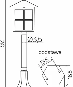 Lampa ogrodowa w czarnym kolorze, unikalna K 5002/3/KW z serii WENECJA | Kaja Oś*Sklep Kaja Best Sale