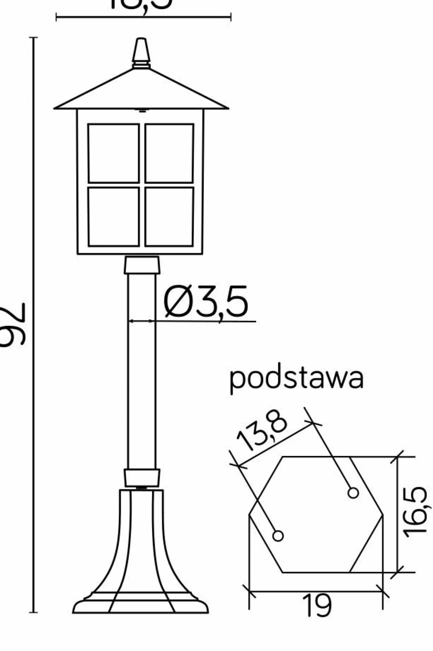 Lampa ogrodowa w czarnym kolorze, unikalna K 5002/3/KW z serii WENECJA | Kaja Oś*Sklep Kaja Best Sale