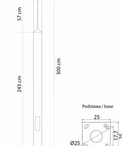 Lampa ogrodowa, wysokość 3m, moc LED 30W BRLMAX-3000 z serii BAREL | Kaja Oświet*Sklep Kaja Cheap