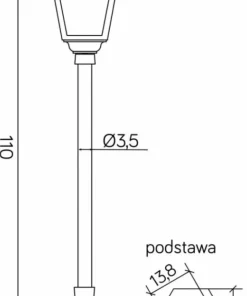 Lampa ogrodowa ze szłem witrażowym K 5002/2/N z serii WITRAŻ | Kaja Oświetlenie*Sklep Kaja Cheap