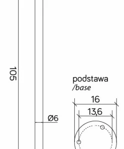 Lampa ogrogowa stojąca, zewnętrzne oświetlenie RO-1050 z serii RONDO | Kaja Oświ*Sklep Kaja Clearance