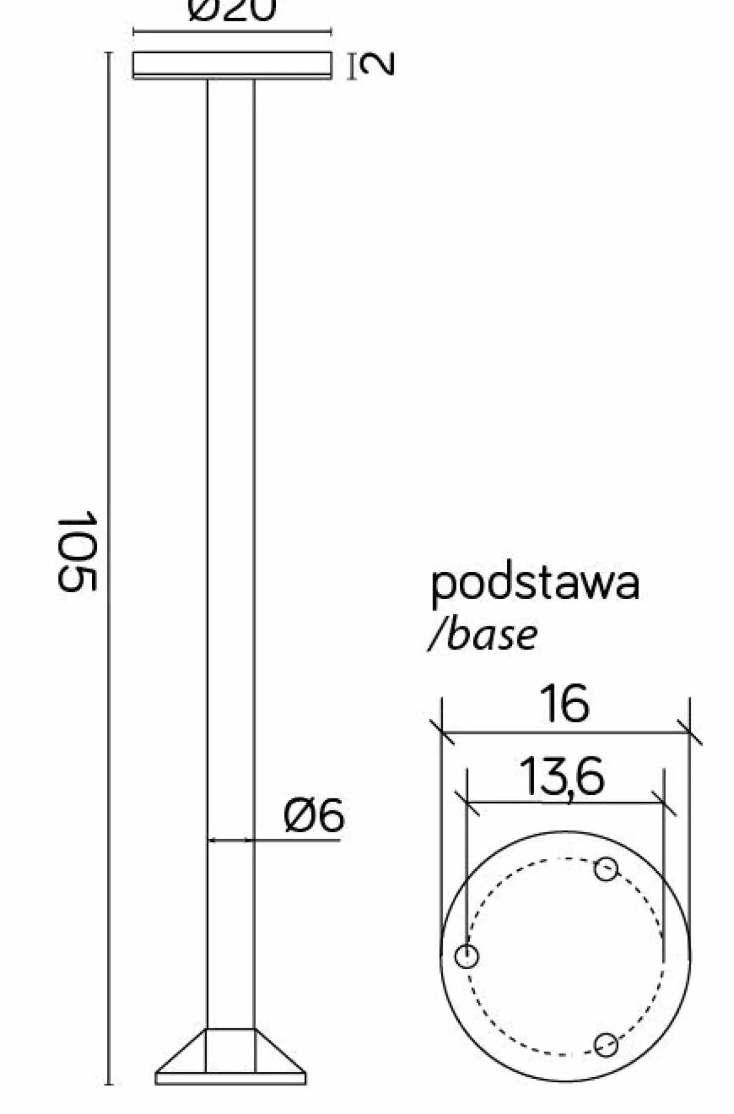 Lampa ogrogowa stojąca, zewnętrzne oświetlenie RO-1050 z serii RONDO | Kaja Oświ*Sklep Kaja Clearance