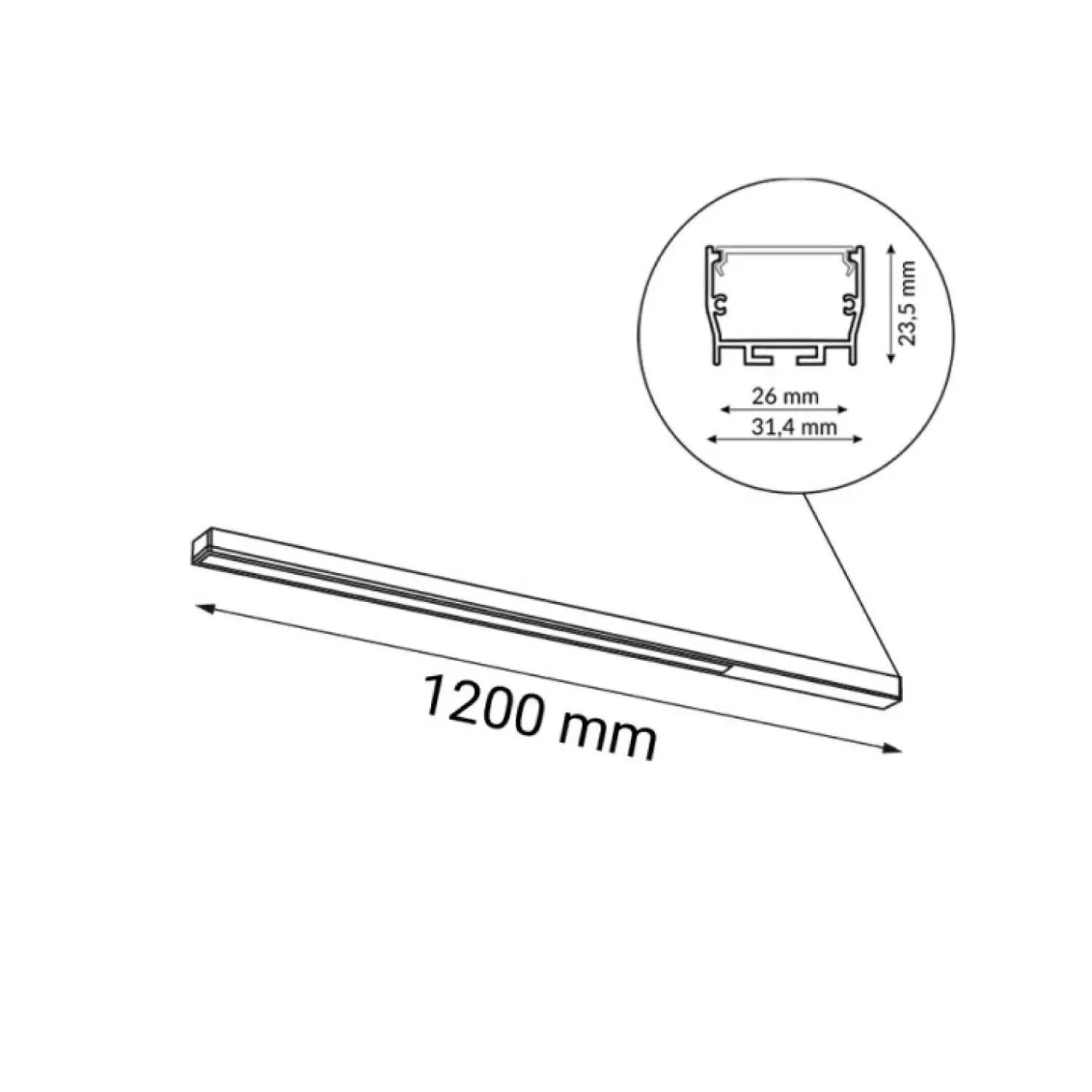 Lampa plafon ze światłem LED 120cm 4000K ANT 1810 HIATE | Kaja*Sklep Kaja Best Sale