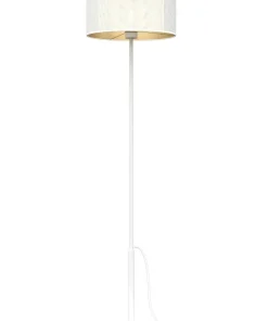 Lampa podłogowa, biało-złoty abażur LX 5272 z serii LOFT SHADE | Kaja*Sklep Kaja Shop