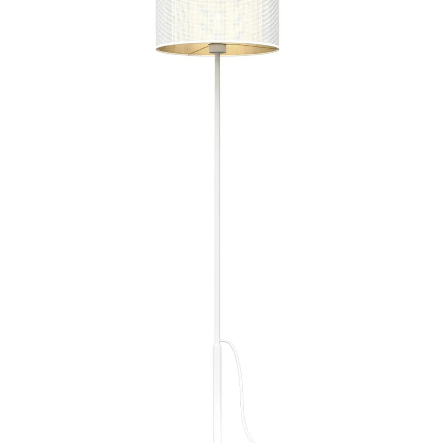 Lampa podłogowa, biało-złoty abażur LX 5272 z serii LOFT SHADE | Kaja*Sklep Kaja Shop