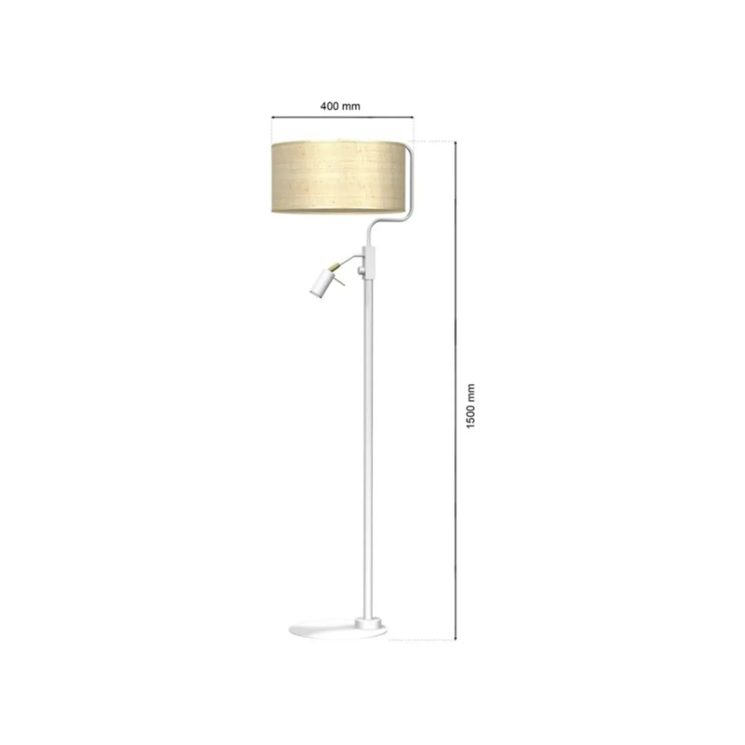 Lampa podłogowa do sypialni, z abażurem MLP7492 z serii MARSHALL | Kaja Oświetle*Sklep Kaja Sale