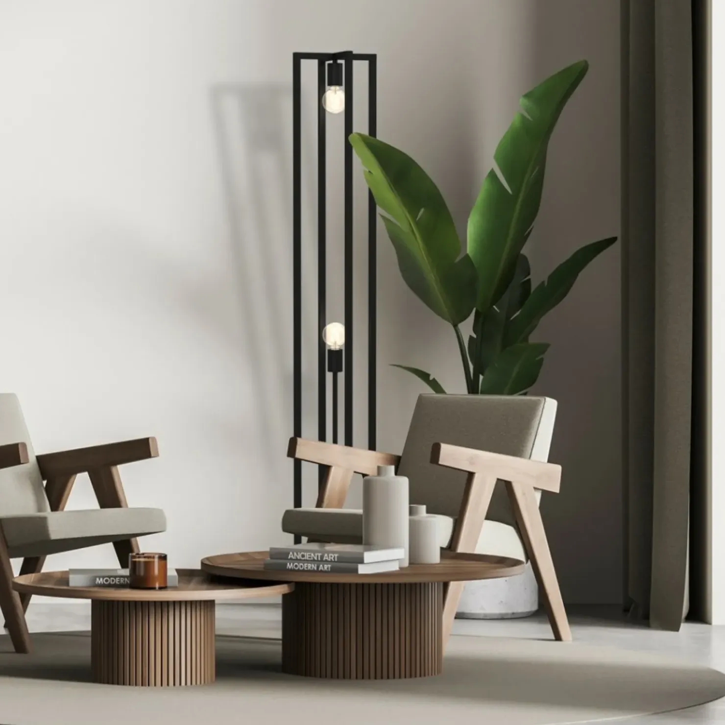 Lampa podłogowa, dwa punkty świetlne, do salonu MLP8566 z serii ARNOLD | Kaja Oś*Sklep Kaja Store