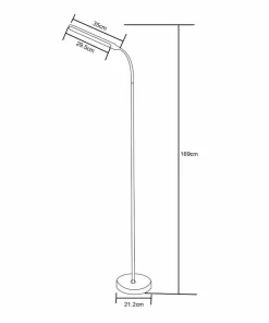 Lampa podłogowa LED w białym kolorze ZM SM-605-WH PODŁOGOWA | Kaja*Sklep Kaja Best Sale