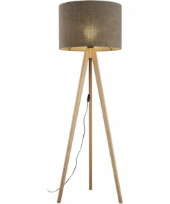 Lampa podłogowa na drewnianych nogach TK 16026 GRAND SOSNA | Kaja*Sklep Kaja Best Sale