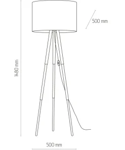 Lampa podłogowa na drewnianych nogach TK 5299 TOKYO | Kaja Oświetlenie*Sklep Kaja Clearance