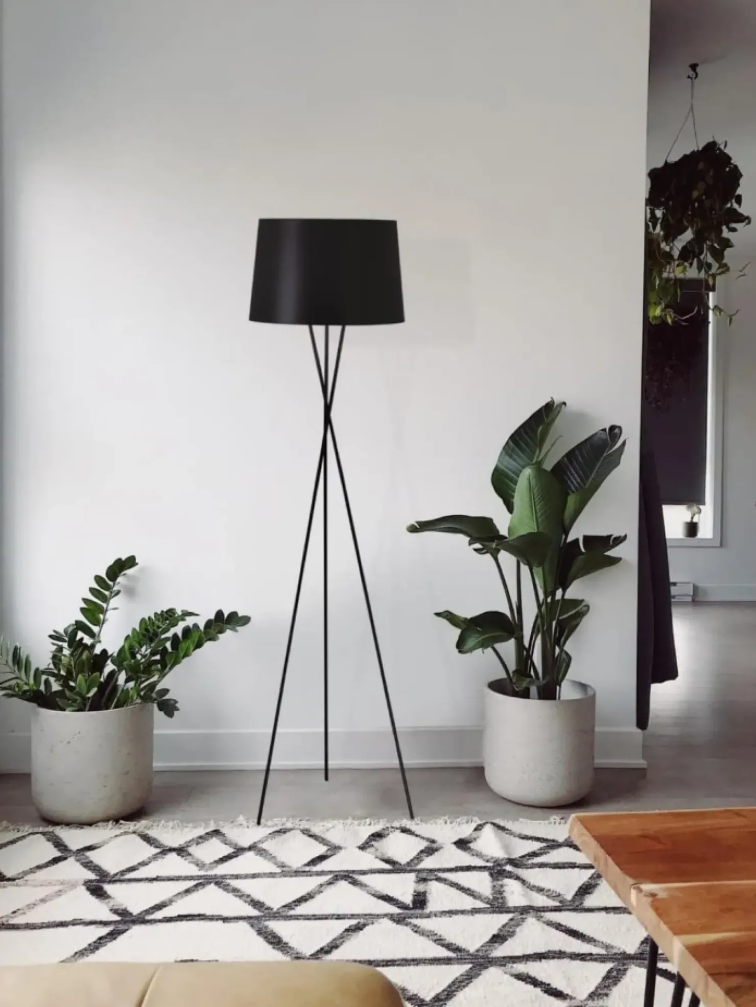 Lampa podłogowa prosty trójnóg K-4353 REMI BLACK | Kaja Oświetlenie*Sklep Kaja New