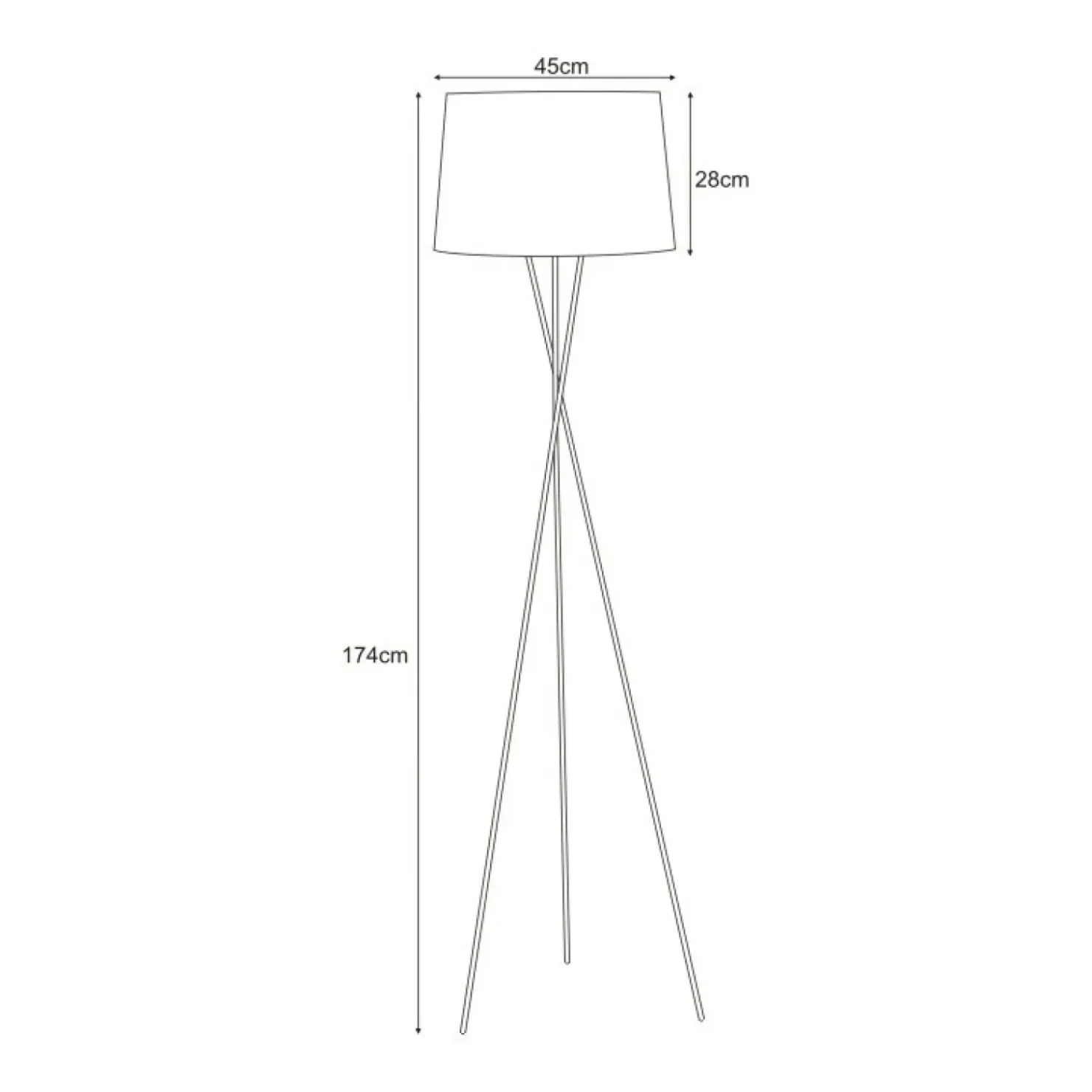 Lampa podłogowa prosty trójnóg K-4353 REMI BLACK | Kaja Oświetlenie*Sklep Kaja New