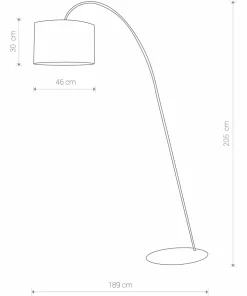 Lampa podłogowa łuk z czarno-m abażurem 4963 ALICE | Kaja*Sklep Kaja Cheap