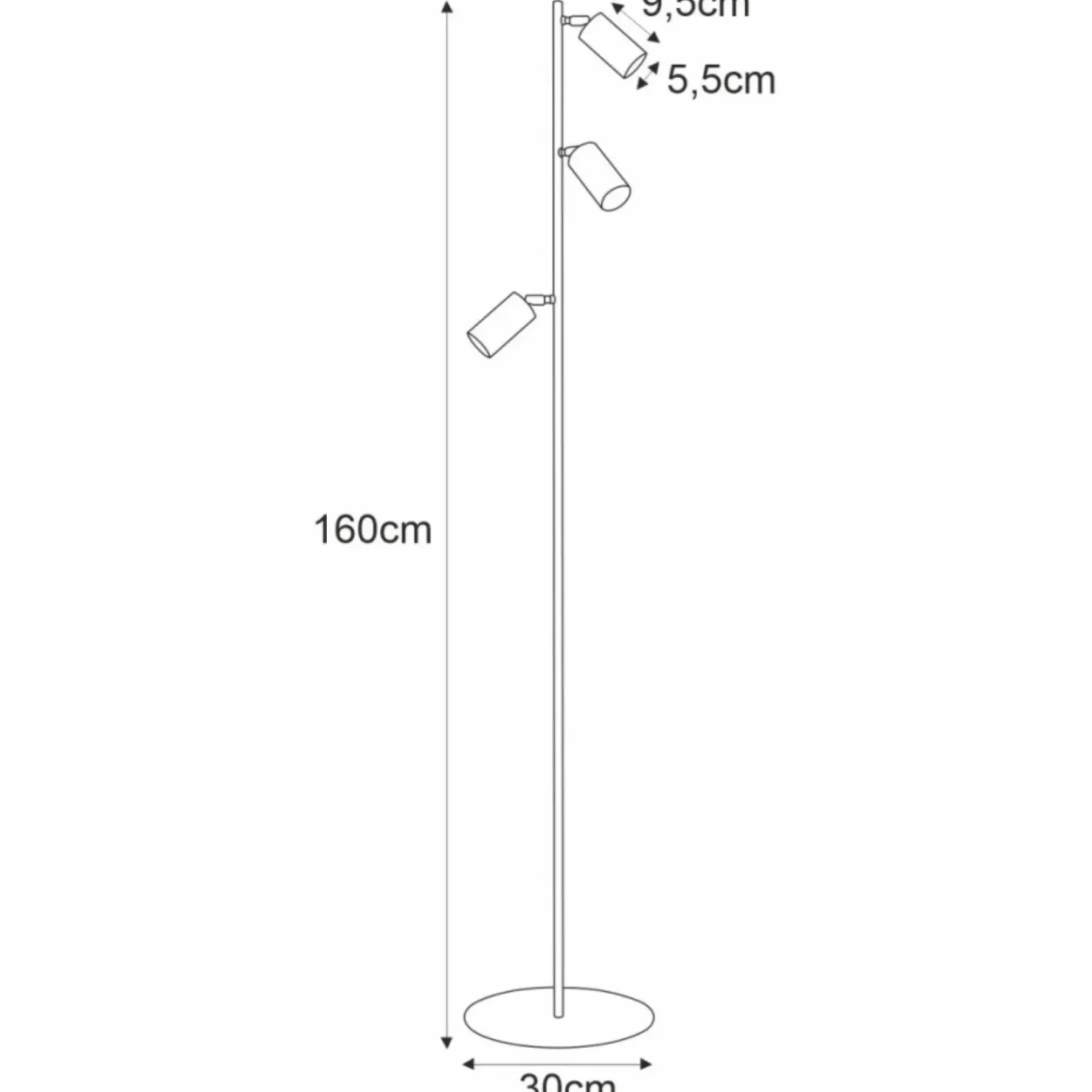 Lampa podłogowa w m kolorze na 3 żarówki K-4409 | Kaja*Sklep Kaja Sale
